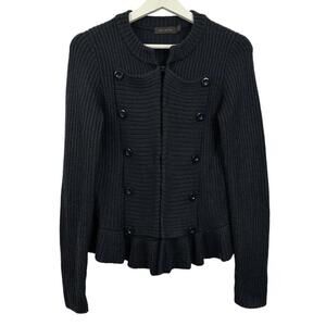 The Limited Women’s Blue Wool Blend Clasp Blue Sweater Size S